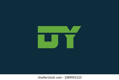 DY YD Letter Initial Logo Design Template