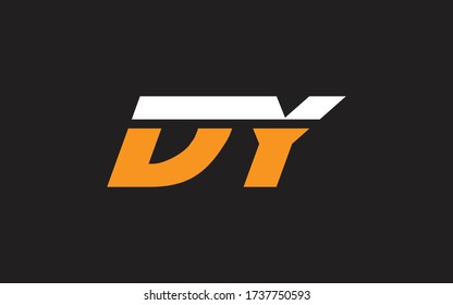 Diseño inicial de logotipo DY o YD, plantilla de vector