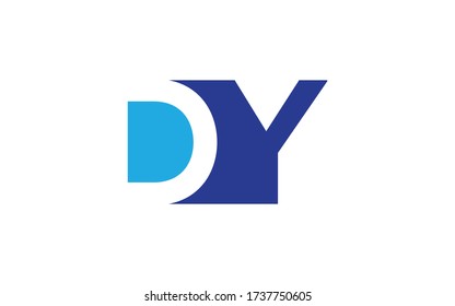 DY or YD Letter Initial Logo Design, Vector Template