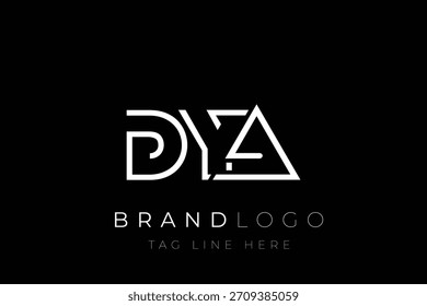 DYA abstract letter logo design. Modern Business Logo Design With Abstract Typography and Contemporary Style