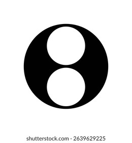 Dyad. Outlined stroke vector icon with black-filled details.