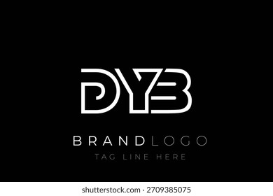 DYB abstract letter logo design. Modern Business Logo Design With Abstract Typography and Contemporary Style