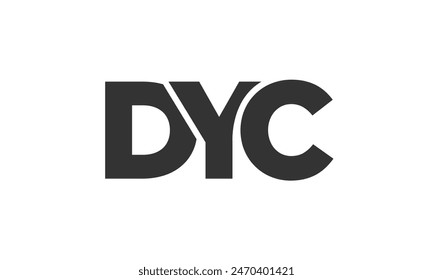 DYC logo design template with strong and modern bold text. Initial based vector logotype featuring simple and minimal typography. Trendy company identity ideal for businesses brand presence.