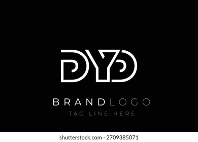 DYD abstract letter logo design. Modern Business Logo Design With Abstract Typography and Contemporary Style