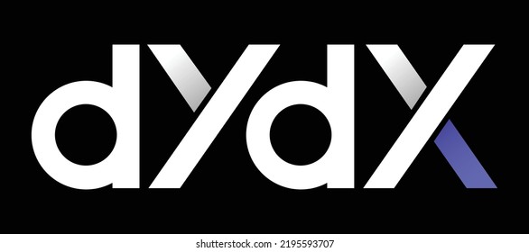 Dydx (DYDX) crypto currency coin logo and symbol vector technology banner and background illustration