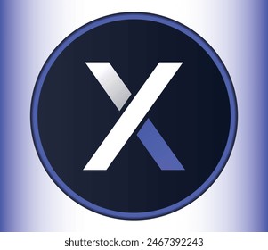 dydx cryptocurrency logos on abstract background. 3d illustrations.
