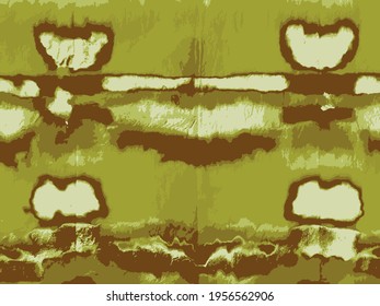 Dye Effect Vector. Camouflage Abstract. Floral Bohemian Pattern. Olive Boho Creative Background. Khaki Tie Dye Rug. Watercolor Bohemian Tile. Bleach Effect.