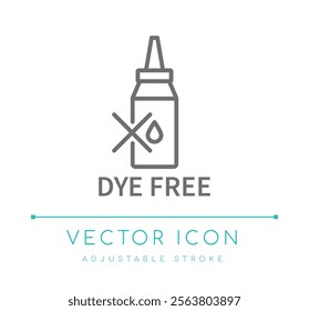 Dye Free Eco Friendly Icon, Cosmetics Symbols, Skin Care Icons, Skincare Packaging Labels