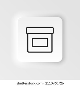 Dye, jar, pot vector icon. Element of design tool for mobile concept and web apps vector. Thin neumorphic style vector icon for website design