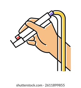 dye laser color icon vector. dye laser sign. isolated symbol illustration