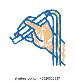 dye laser doodle icon sketch vector. dye laser sign. isolated symbol illustration