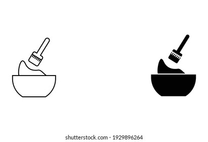 Dye outline and filled vector icon sign symbol