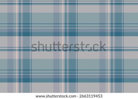 Dye seamless fabric background, custom tartan pattern textile. Damask check vector plaid texture in pastel and light colors palette.