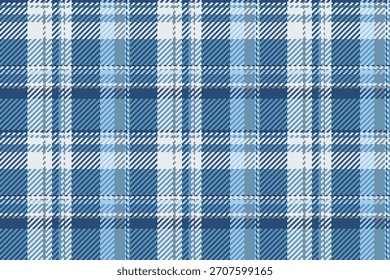 Dye tartan texture plaid, empty background pattern fabric. Style seamless textile check vector in cyan and blue colors palette.