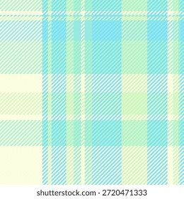 Vetor de tinta têxtil sem emenda, fundo de textura padrão puro. Tela tecido verificar tartan xadrez na paleta de cores amarelo claro e claro.