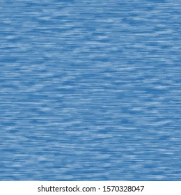 Dyed Denim Blue Marl Variegated Heathered Texture Background. Water Blended Line Seamless Pattern. For T-Shirt Fabric. Aqua Indigo Jersey Textile, Triblend Melange All Over Print. Vector Eps 10