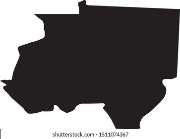 dyer County map in Tennessee state