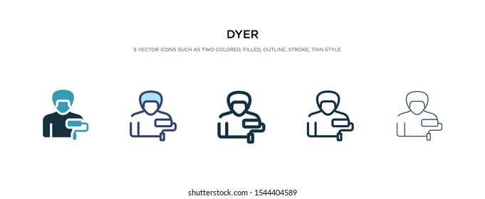 dyer icon in different style vector illustration. two colored and black dyer vector icons designed in filled, outline, line and stroke style can be used for web, mobile, ui