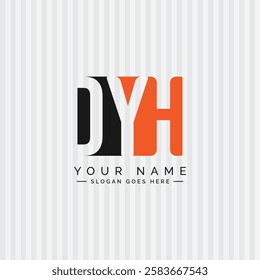 DYH Initials Logo - Vector Logo Template for Initial Letters D, Y and H