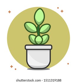 DYI crafts plants pots flower garden planter leaf creative cactus decoration ideas for indor vector illustration icon design