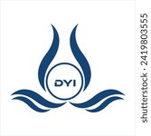 DYI letter water drop icon design with white background in illustrator, DYI Monogram logo design for entrepreneur and business.
