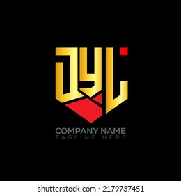 DYL diseño de logotipo moderno inicial diseño de icono vectorial