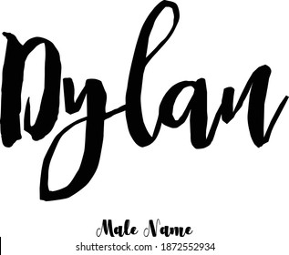 Dylanmale Name Bold Cursive Calligraphy Typeface Stock Vector (Royalty ...