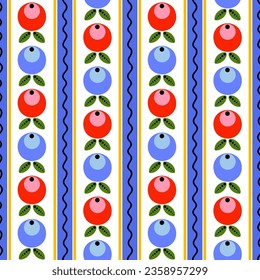Dymkovo seamless pattern. Vector illustration
