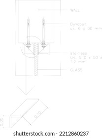 dynabolt sketch that is inserted into the wall to strengthen