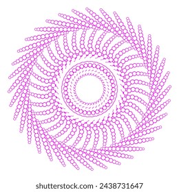 Dynamic 3D Abstract Vector Background,
Swirl,Twirl Pattern, Swirled and Twisted   vector, Abstract Colorful Swirly Illustration, logo design, Geometric Circle Element, White Beads with Pink Outline