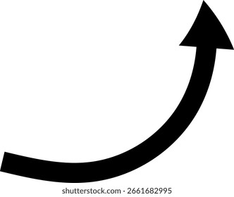 A dynamic 3D arrow symbol points up, signifying success and growth on a white background	