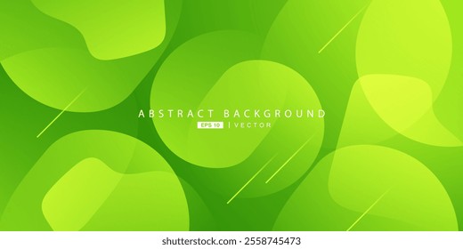 Dynamic 3D background with colorful green shapes pattern. Modern illustration for background. Eps10 vector
