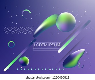 Dynamic 3D background with fluid shapes modern concept. minimal poster. ideal for banner, web, header, page, cover, billboard, brochure