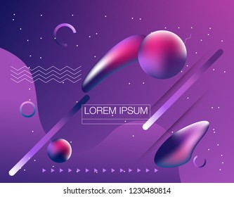 Dynamic 3D background with fluid shapes modern concept. minimal poster. ideal for banner, web, header, page, cover, billboard, brochure