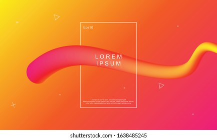 Dynamic 3D background with liquid shapes modern concept. minimal poster. ideal for banner, web, header, cover, billboard, brochure, social media, landing page.