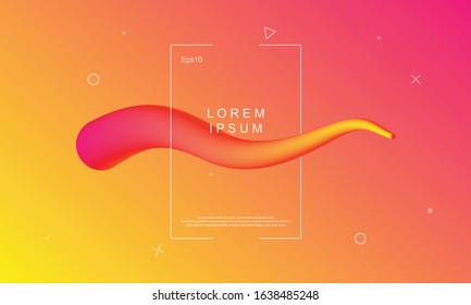 Dynamic 3D background with liquid shapes modern concept. minimal poster. ideal for banner, web, header, cover, billboard, brochure, social media, landing page.
