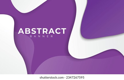 dynamic 3d background with purple and white color fluid shapes.  creative paper cutout style poster ideal for banner, poster, web, cover, advertisement and more