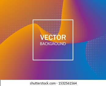 Dynamic 3D background with wave. Colorful vector illustration.