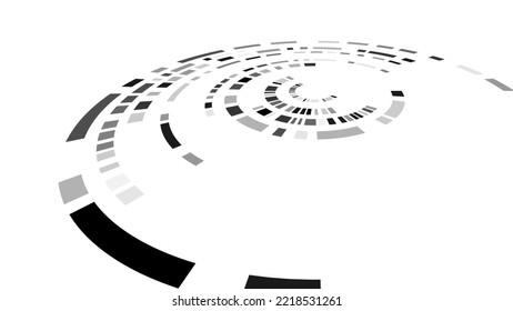 dynamic 3d circle black white background