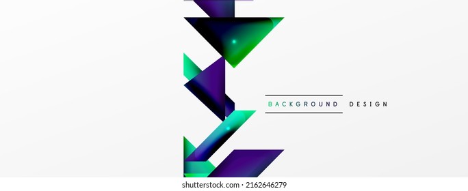 Dynamischer abstrakter 3D-geometrischer Hintergrund. Dreiecke und andere einfache Formen Zusammensetzung. Vektorgrafik für Bildschirmhintergründe, Banner, Hintergrund, Karte, Buchillustration, Landing-Page