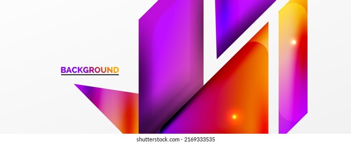 Dynamic 3d geometric abstract background. Triangles and other simple forms composition. Vector Illustration For Wallpaper, Banner, Background, Card, Book Illustration, landing page