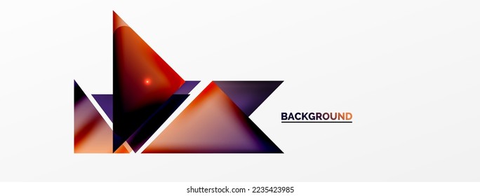 Dynamic 3d geometric abstract background. Triangles and other simple forms composition. Vector Illustration For Wallpaper, Banner, Background, Card, Book Illustration, landing page