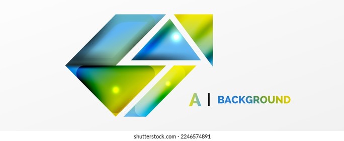 Dynamic 3d geometric abstract background. Triangles and other simple forms composition. Vector Illustration For Wallpaper, Banner, Background, Card, Book Illustration, landing page