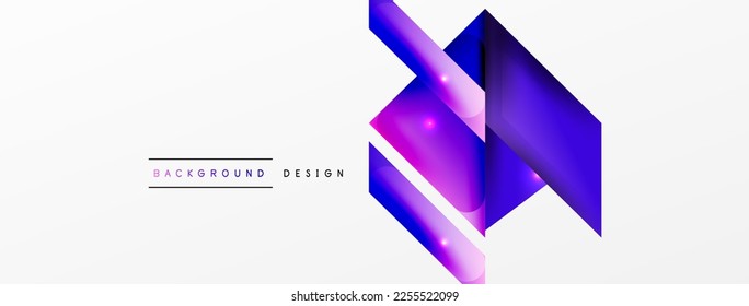 Dynamic 3d geometric abstract background. Triangles and other simple forms composition. Vector Illustration For Wallpaper, Banner, Background, Card, Book Illustration, landing page