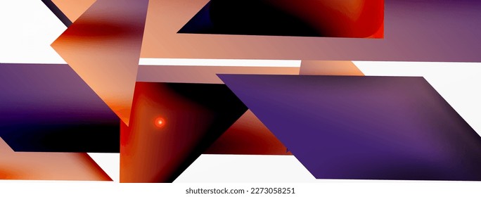 Dynamic 3d geometric abstract background. Triangles and other simple forms composition. Vector Illustration For Wallpaper, Banner, Background, Card, Book Illustration, landing page