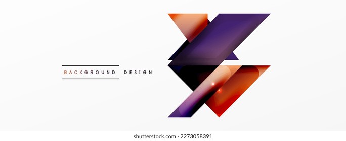 Dynamic 3d geometric abstract background. Triangles and other simple forms composition. Vector Illustration For Wallpaper, Banner, Background, Card, Book Illustration, landing page