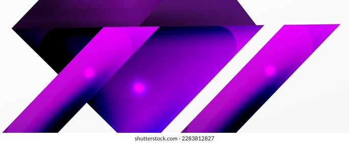 Fondo abstracto geométrico 3d dinámico. Triángulos y otras formas simples composición. Ilustración vectorial para fondo de escritorio, pancarta, fondo, tarjeta, ilustración del libro, página de inicio