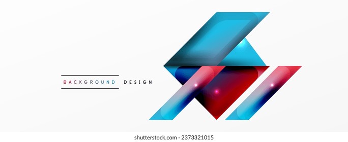 Dynamic 3d geometric abstract background. Triangles and other simple forms composition. Vector Illustration For Wallpaper, Banner, Background, Card, Book Illustration, landing page