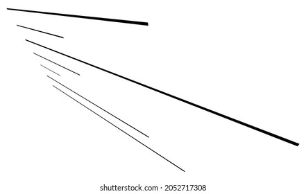 Líneas 3D dinámicas en perspectiva. Desvanecimiento, líneas decrecientes, rayas. Rasas espaciales, tiras ilustraciones de vectores geométricos abstractos