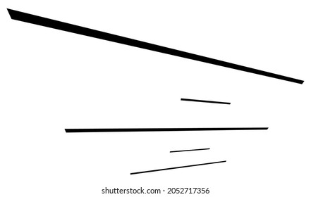 Líneas 3D dinámicas en perspectiva. Desvanecimiento, líneas decrecientes, rayas. Rasas espaciales, tiras ilustraciones de vectores geométricos abstractos